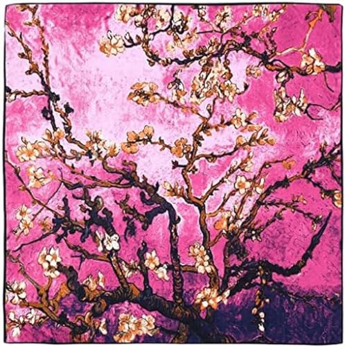 Volu Foulard Carré En Soie Sergé Multicolore, Foulard Imprimé Cheval, Châle De Cou Pour Femme, Accessoires Pour Vêtements, 100%,Multicolore,Taille Unique,Hilarious123