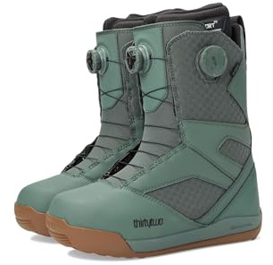 ThirtyTwo STW Double BOA Herren Snowboardstiefel, Grün/Kaugummi, 42 EU