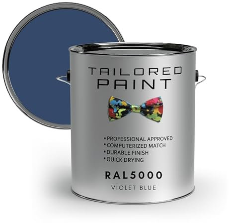 Tailored Paint uPVC Window & Door 1K Paint Brush or Spray On - Matt Finish - RAL5000, Violet Blue - 100ml Tin