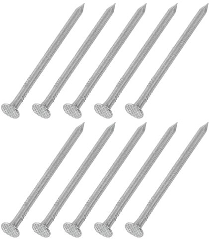 sourcing map 300Pcs Small Hardware Nails, 1.6 x 30mm Carbon Steel Round Head Nail Common Finishing Nail for Household Woodworking Picture Hanging DIY Projects, Silver Grey