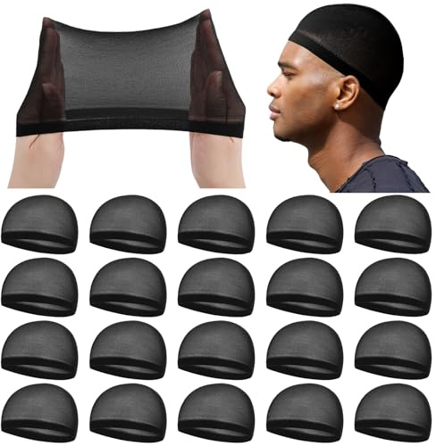 Ramede Bonnet ondulé pour homme et adulte - En nylon extensible - Léger - Pour homme et femme, noir, taille unique