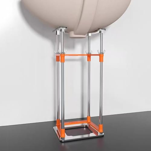 Supports d'évier sous plan, supports de lavabo sous plan réglables, tige de support en acier inoxydable for évier de cuisine, poteaux de support for réparation de lavabo de salle de bain(Height 57 78c