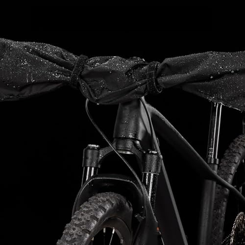 Yhenlovtt Protector de nailon de poliuretano impermeable para manillar 210D, cubierta antipolvo para bicicletas de montaña, sistema de 82 x 17 cm, color negro