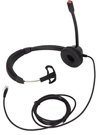 Keenso RJ9 Brusreducerande telefonheadset med mikrofon för fast kundservice, hållbara affärshörlurar för kontor, kontors-headset