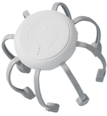 Masajeador de cabeza – aparato eléctrico para cuero peludo, masajeador de vibración | Accesorios de masaje en forma de pulpo con 8 garras de masaje extraíbles y 5 modos de intensidad, relajación
