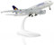 QIYUMOKE 1/300 Metallflugzeugmodell für Lufthansa A380 mit Ständer (7.5 Zoll), geeignet für Luftfahrtbegeisterte als Geschenk oder Ausstellungsdekoration