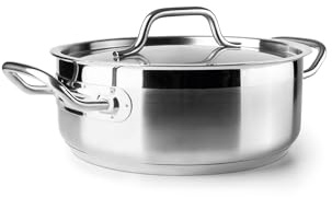 IBILI - Cacerola Con Tapa Inox Ebbe 26 Cm, Acero inoxidable 18/10, Apto para induccion