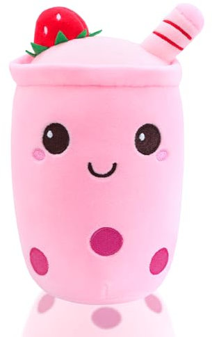 Bubble Tea Kuscheltier, Squishy Bubble Tea Fluffy Stuffies Plüschtier Bibble Kuscheltier BoBo Kuscheltier Mädchen Bubble Tea Plüschtier Kawaii Plush Deko Süße Kuscheltiere Kissen