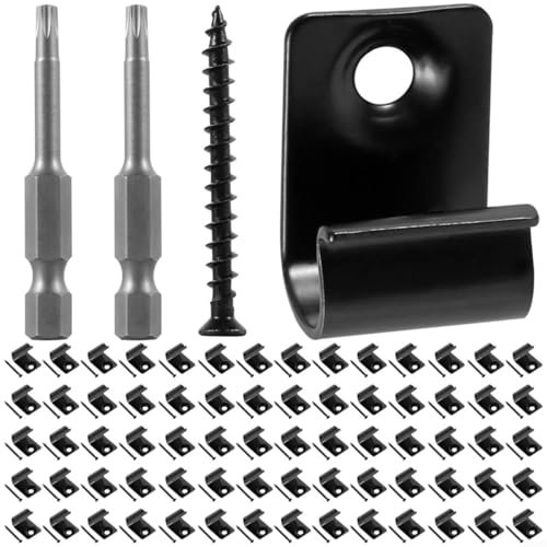 HOHOVYVY 100 STÜCKE Edelstahl Starter Clips,Start-Clips Für Verbundbeläge 316 Edelstahl Schwarze Terrassenbelag-Clips