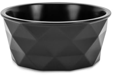 lionto Futternapf aus Keramik mit rutschfestem Silkonboden, 1900 ml, Hundenapf aus robustem & geruchsneutralem Material, leicht zu reinigen, ergonomisches Design, Wassernapf für Hunde&Katzen, schwarz