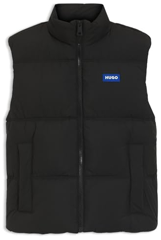 HUGO Mens Bodolino2541 Relaxed-fit padded gilet with logo badge