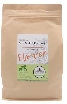 ALMICANNA: Ekologisk kompostte blomma för blomfasen 1 kg – mikrobiell booster för växter och jordar