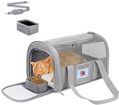 Soft-Sided Cat Carrier,Pet Travel Bag (Up to 16 Lbs)