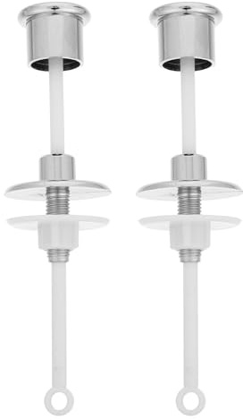 SOPOTUTU 2 Pezzi Kit 2 Pezzi Pulsante di Scarico Wc in Metallo per Serbatoio, Ricambio Maniglia a Pulsante Vintage per Sanitari Tradizionali, Accessori per Sciacquone Funzionamento Manuale