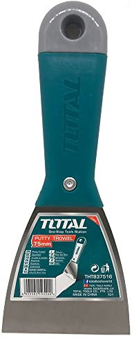 Total Spatola Per Stucco Pittura Vernici Smalti Adesivi Residui Di Lavorazione Pittore Muratore Cartongessista Raschietto Professionale (75 mm)