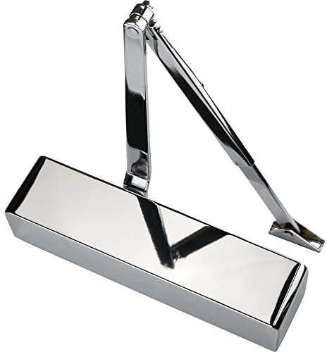 EAI Adjustable Fire Door Closer | Fire Tested | Power Size 2-4 | Polished Chrome