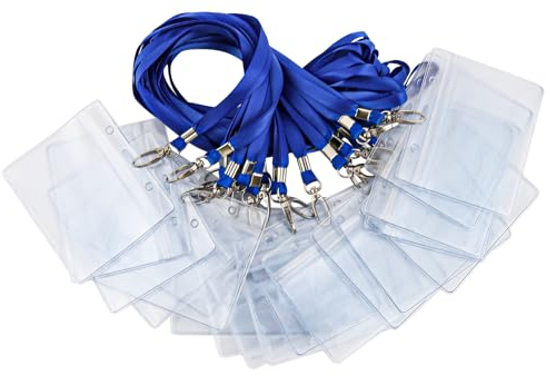 Ausweishalter Ausweishülle mit Band, Vordas 20 Stück Kartenhülle mit Band, Lanyard mit Kartenhülle für Ausweisclip Kreditkarten, Schlüsselband mit Kartenhalter für Business Ausstellung und Büro