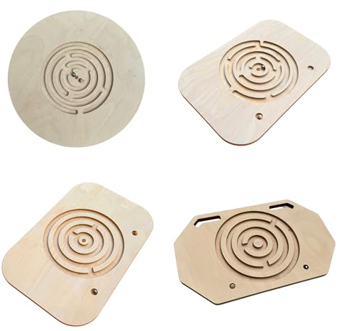 GOODEX Balanceboard für Kinder und Erwachsene | Balancierbrett mit Kugellabyrinth | Balancierboard | Wackelbrett Therapiekreisel | Gleichgewichtstrainer | 100% ECO (Birkenholz)