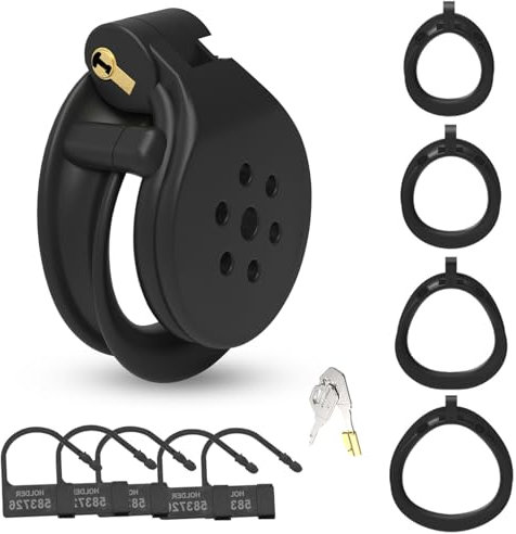 FLUTOY Flat Chastity Cage Male Peniskäfig,Sex Spielzeug für die Männer,Keuschheitskäfig Keuschheitsgürtel für Herren Penis Käfig aus 3D Drucken,Cock Cage small (A)