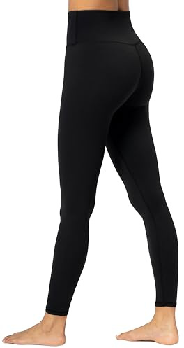 Sunzel Leggins Sportivi Donna Vita Alta Leggings Palestra Donna Pantaloni Yoga Controllo della Pancia Opaco Elastici Morbido Nero M