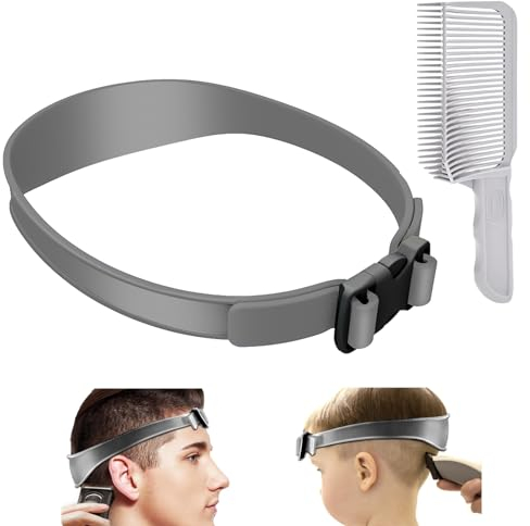 Magiho Haarschneidekamm, Verstellbare Haarschneide Hilfe, Grau Haarschneidehilfe, Haarschneide Schablone, Ideal für Selbsthaarschnitte, Männerfrisuren