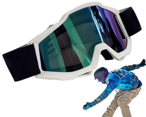Setauoo Dirtbike-Schutzbrille, rutschfeste Sportbrille für Mountainbiking, Anti-Beschlag-Brille, staubdicht, Off-Road-Motorrad-Reitbrille, Motorcross-Klasse, Brille für Erwachsene