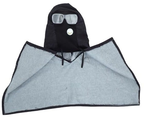HOLIDYOYO Diy Painting Sandblasting Protective Gear Soft Denim Hood Cape Goggles Safety Windproof Shawl Fit
