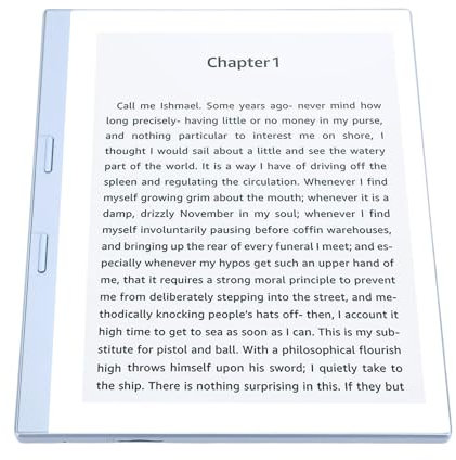 Plyisty Lector de Libros Electrónicos, Lector de Pantalla Táctil de 5.76 Pulgadas para el Hogar (Blue)