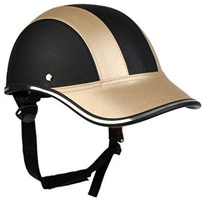 DLZFUDTY Casque Velo Homme,Casque Velo Casque à vélo réglable Casque de Baseball Casquettes Anti-UV Casque de vélo Hommes Femmes Casque de vélo pour Femmes pour Le Patinage VTT extérieur(Black Gold)