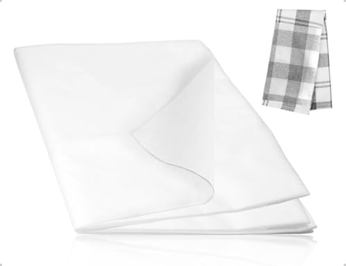 AOYEGIC Entretela Termoadhesiva, Ligera, De Una Sola Cara Para Planchar, Utilizada Para Coser, Reforzar Ropa, Manualidades Y Bordar En Casa (Blanca)