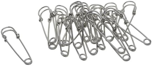 AMSLSIU Broche de imperdible de acero inoxidable, alfiler, herramientas esenciales para pañales, acolchado, manualidades y proyectos joyería, cierre resorte, alfileres seguridad resistentes.