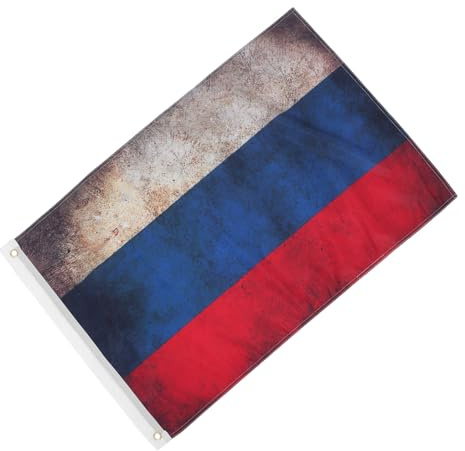 DOITOOL Drapeau Russe Vintage Polyester 60 X 90 Cm, Couleurs Éclatantes, Résistant aux Intempéries, pour Décoration Extérieure, Jardin et Fêtes Nationales