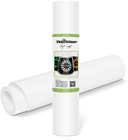 TECKWRAP Permanent Adhesive Vinyl 12 x 10ft, Matte White
