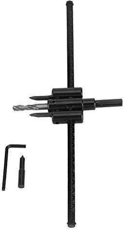 Adjustable Circle Hole Saw Cutter, 30-300mm Black Alloy Steel Wood Cutter Drill Bits Set Used in Wooden Board, Plastic Board, Gypsum Board