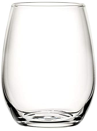 Utopia Amber Stemless Wine Glasses 12oz / 350ml - Pack of 12 - Stemless Wine Tumblers, Wine Glasses