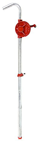 TERA PUMP TRWS25 Dual Directional Cast Iron Rotary Hand Liquid Transfer Drum Pump for 15 to 55 Gallon Drums & Small Tanks - Transfers Antifreeze, Gas, Kerosene, Hydraulic Fluid, Oils and more