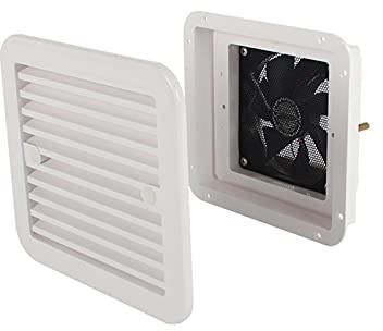 yaoqijie 12V 4W Frigorífico Ventilación con Ajuste del Ventilador for RV Trailer Caravan Air Air Aire Fuerte Viento DE AUTOMÁTICO Accesorios AUTOMÓVILES DE AUTOMÓVIL Camper DE Estilo Lasting