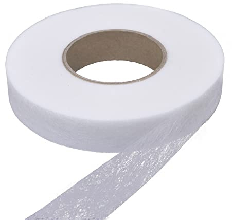 DBOO 70 Yards Web Hemming Tape Hem Tape Fabric Fusing Iron-on Tape for Trousers Clothes Jeans Garment Curtains (20mm) - White