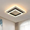 DELIPOP Deckenlampe LED, 30W 3375LM Moderne Deckenleuchte Led Quadratisch 3000K Warmweiß Licht, Acryl Deckenbeleuchtung Schwarz für Flur, Küche, Balkon, Waschräume, Schlafzimmer, Wohnzimmer, Dia 30 cm
