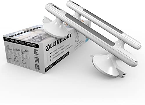 Maniglia Doccia Anziani, Maniglione Ventosa Bagno Disabili, Maniglia Di Sicurezza Di Sostegno Per Wc, Senza Foratura Maniglioni Bagno Con Mobilità Per Vasca Corrimano Antiscivolo (2pcs)
