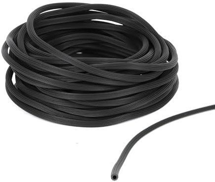 Refuerzo de goma de 10 m, cordón de goma, para mosquitera, marco de ventana, de goma, redondo, para marco de sujeción, como cinta de refuerzo, cuerda de refuerzo de repuesto (6 mm)