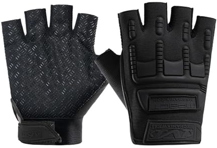 FIBOUND 1 Par Guantes de Ciclismo Hombre, Guantes de Ciclismo Antideslizantes, Guantes de Bicicleta de Carretera de Medio Dedo, Guantes Antideslizantes para Bicicleta de Montaña