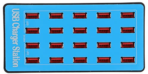 Caricatore USB Multiplo, Stazione di Ricarica USB da 20 Porte da 100 W per Telefono Cellulare da Tavolo Stazione di Ricarica Rapida USB Caricabatterie Rapido per più Dispositivi