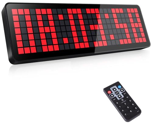 AnExer Temporizadores para Gimnasio, 13.2 Grande Reloj Temporizador Digital de Pared con Countdown/UP Cronómetro,Brillo Ajustable y Control Remoto para Sala de Estar, Oficina, Cocina, Aula, Gimnasio