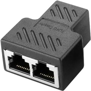 Adaptador divisor Ethernet, divisor de 1 a 2 RJ45 Y, CAT 5/CAT 6, cable Ethernet LAN, conectores de expansión de doble enchufe para dos dispositivos de acceso Ethernet