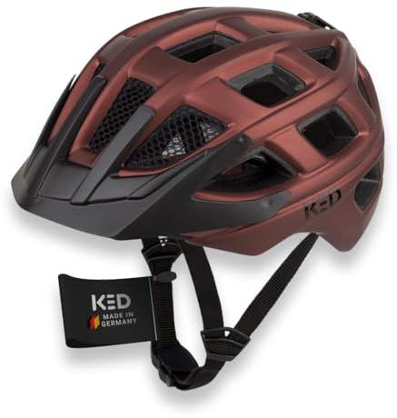 KED Kailu Jugend MTB Helm – Robuster Mountainbike-Helm Mit K-FIT Anpassungssystem Und Sicherer Gurtführung | Farbe: Maroon Red| Größe: 53-59 (M)
