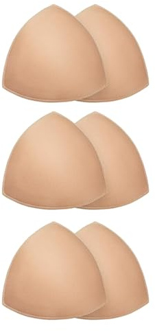 Löstagbara bh-fodral – insticksprogram, 6 st. triangel-BH-inlägg for kvinnor, 13,5x14 cm, flerfärgade(Beige)