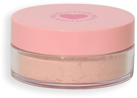 I Heart Revolution Loose Baking Powder, Vitamin Infused with Skin-Loving Ingredients for a Soft, Airbrushed Finish, Vegan & Cruelty-Free, 30g, Strawberry