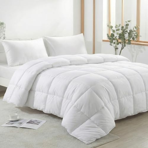 Richbond Edredón Nórdico (220x240) - 350 g/m² Cálido – Relleno de Microfibra Suave – Antiácaros, Transpirable y Lavable a Máquina – Ideal Invierno – Cama 135/150 – Color Blanco