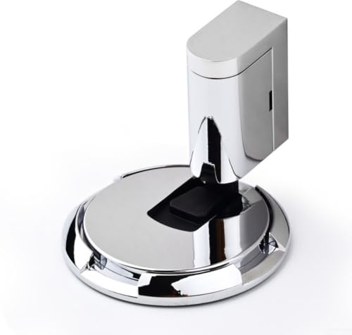 Tope de cuña de puerta con altura ajustable y instalación sin taladro para aplicaciones silenciosas de sujeción de puerta (plateado)